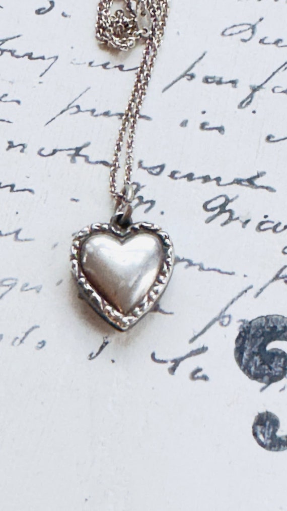 Sterling Silver Puffy Heart Pendant - image 4