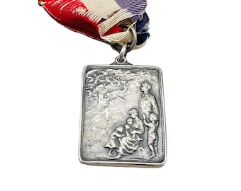 Antique Sterling Silver NY City Fire Department Medal: Dieges & Amp; Clust