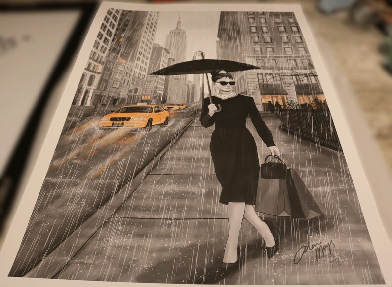 Audrey Hepburn New york city print New york new york city Etsy