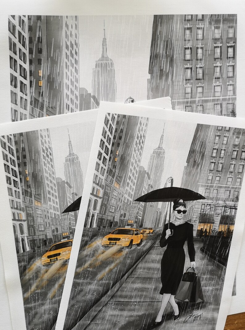 Audrey Hepburn New york city print New york new york city Etsy