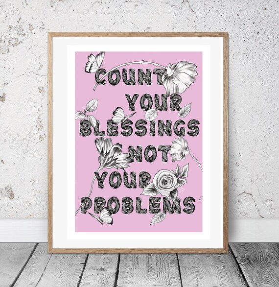 Count Your Blessings Christian Quote Christian Sayings Etsy