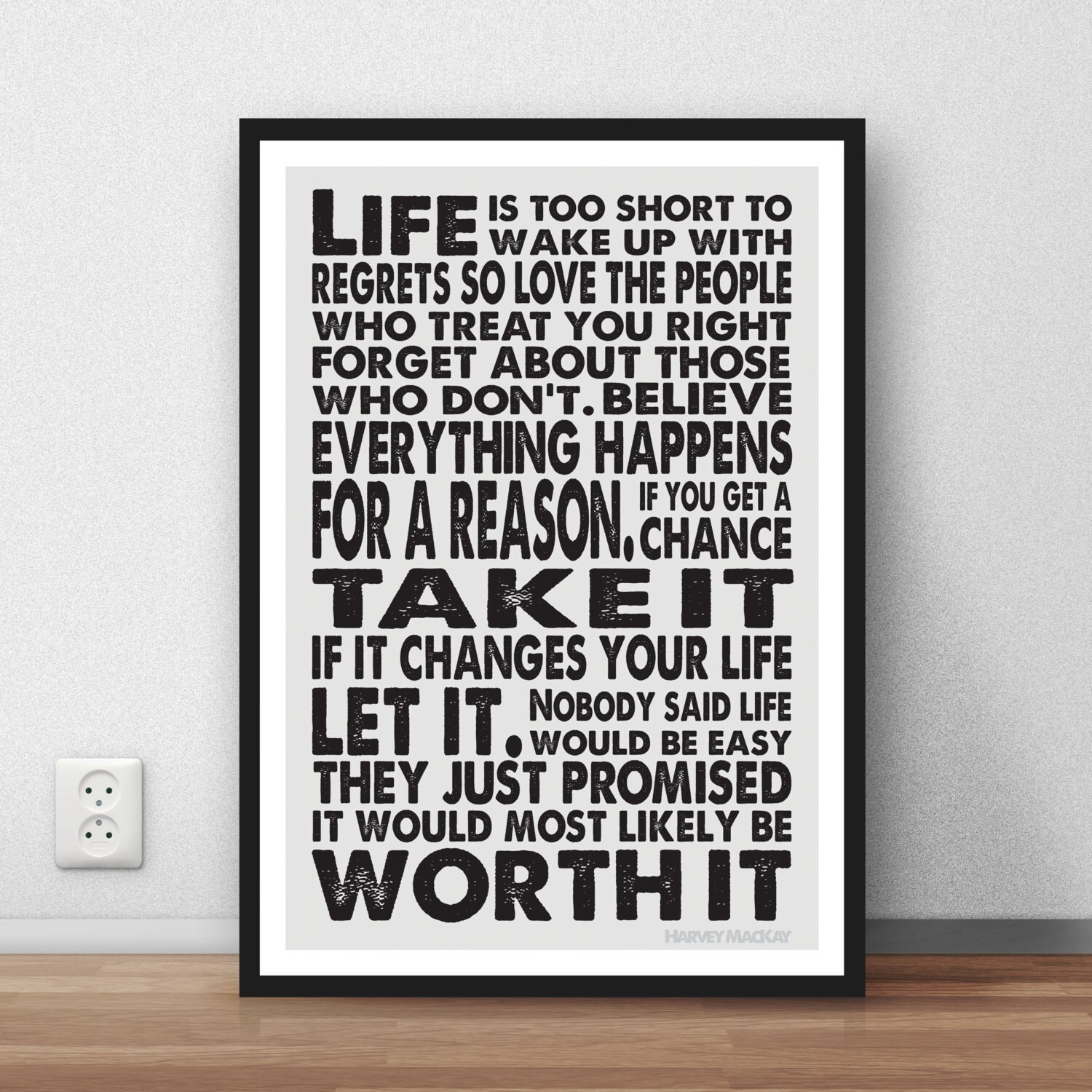 Harvey MacKay quote motivation poster wall art print | Etsy