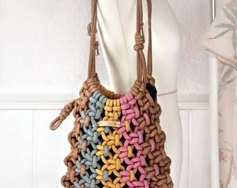 Sac Macrame personnalisé, sac Boho, cadeau pour femmes