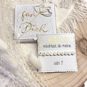 Patentante fragen Armband Karte personalisiert Trauzeugin fragen Brautjungfer Karte Patenonkel werden