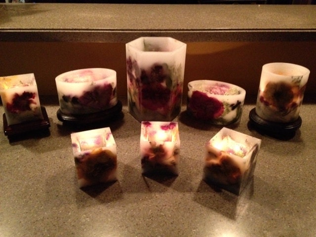 Custom Birth Flower Memorial Candle