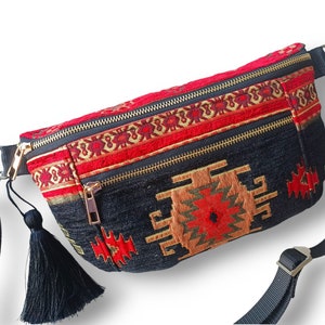 Boho Bauchtasche, Gürteltasche, Vegan Gürteltasche, Schultertasche für Frauen, Crossbody-Tasche, Boho Bauchtasche, Unisex Bauchtasche