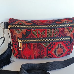 Boho Bauchtasche, Gürteltasche, Vegan Gürteltasche, Schultertasche für Frauen, Crossbody-Tasche, Boho Bauchtasche, Unisex Bauchtasche Bild 1