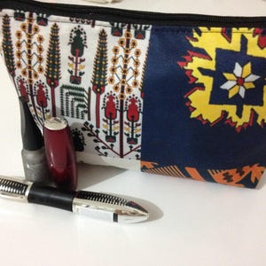 Regalo de Navidad, Bolsa cosmética, Patrón geométrico, Bolsa de viaje, Bolsa de maquillaje, Bolsa con cremallera, Linda bolsa de maquillaje, Estuche de maquillaje, Regalo de dama de honor,