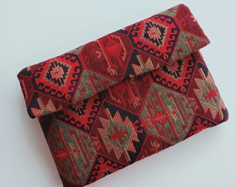 Red New MacBook Air 13 Case 2020, Bohemian MacBook Pro Sleeve with Pocket, New MacBook Pro 13 2020 Case, 13 Laptop Sleeve Case Geometric.