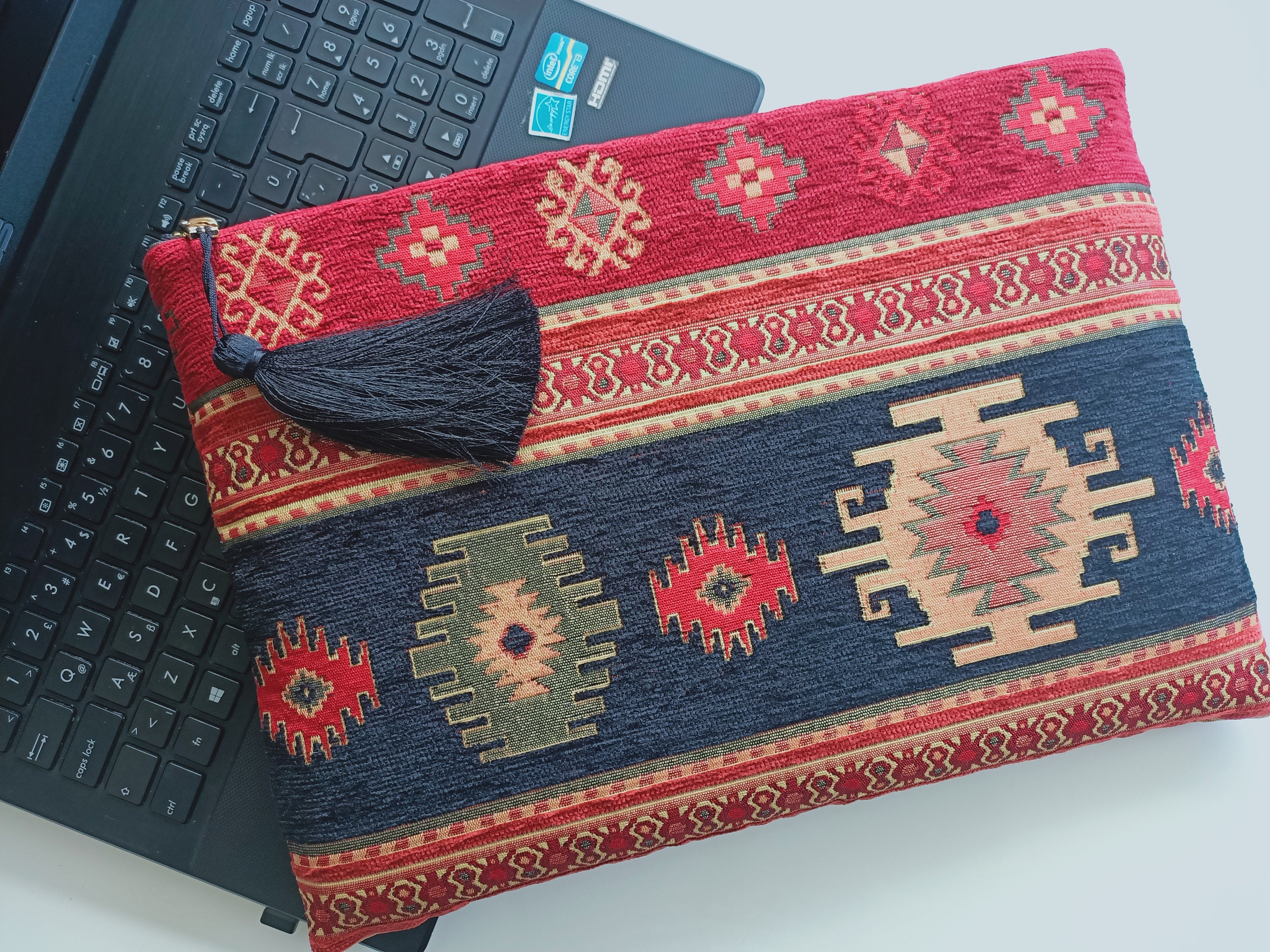 Red Boho Pattern 12 Inch Protective Laptop Sleeve Ultrabook Notebook Carrying Case Compatible with MacBook Pro MacBook Air Notebook Red Boho Pattern 12 Inch Protective Laptop Sleeve Ultrabook Notebook Carrying Case Compatible with MacBook Pro MacBook Air Notebook