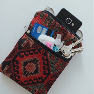 Boho Sling Bag for Women with Zipper | Ethnic Fabric Crossbody Purse | Travel Shoulder Bag | Phone Pouch Fits iPhone 11 12 13 14 Pro Max image 6