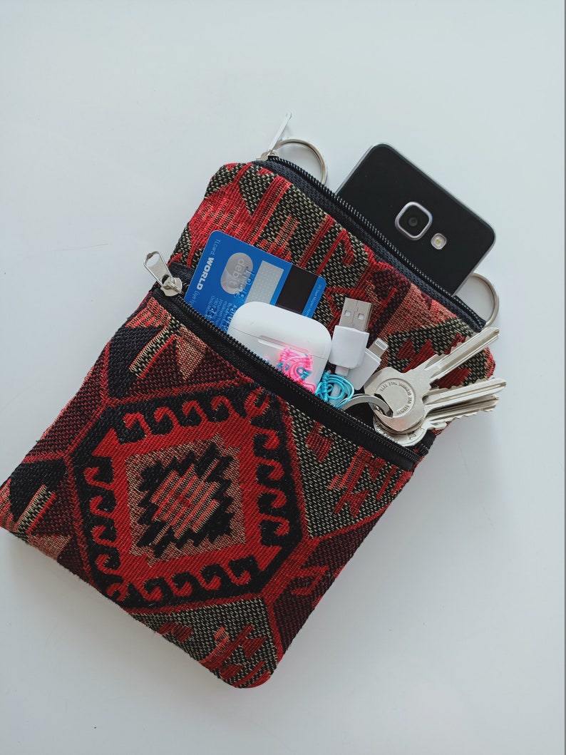 Boho Sling Bag for Women with Zipper | Ethnic Fabric Crossbody Purse | Travel Shoulder Bag | Phone Pouch Fits iPhone 11 12 13 14 Pro Max image 6
