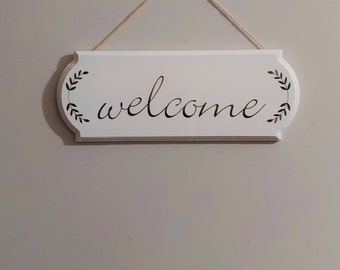 Wall sign, welcome wall sign, signs, wall hanging sign