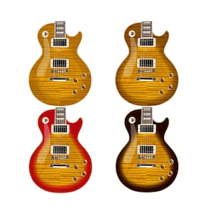 LP Type Guitar Skin Vinyl Wrap Decal Stickers Vintage Burst Inspired. 4 Choices
