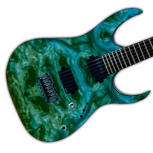Guitar/Bass Skin Axe Wrap Re Skin Vinyl Wrap Decal Sticker Green Galaxy GS118