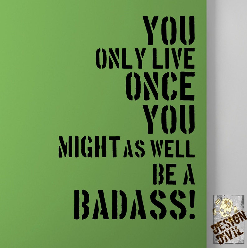 You might as well be a BADASS. Wall Fitness Decal Quote Gym Etsy