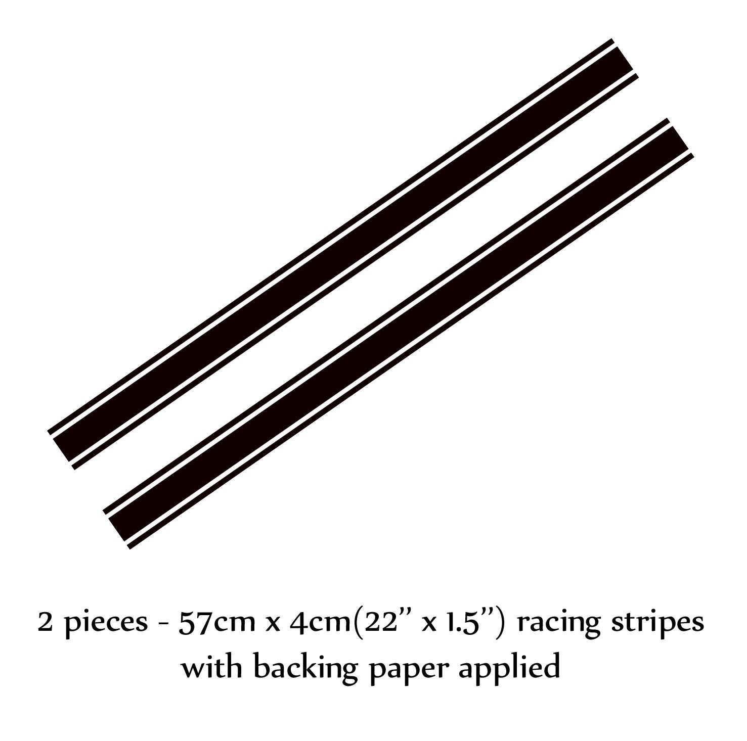 Custom Racing Stripe Decal For Guitar & Bass – Matte Black Vinyl, Easy Apply & Remove, No Damage Finish