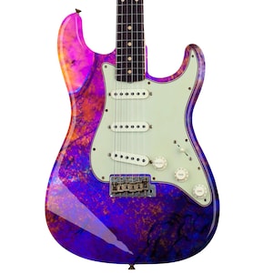Guitar Skin Wrap Laminated Vinyl Sticker Decal for any Guitar Purple Haze GS12