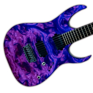 Guitar/Bass Skin Axe Wrap Re Skin Vinyl Wrap Decal Sticker Purple Galaxy GS120