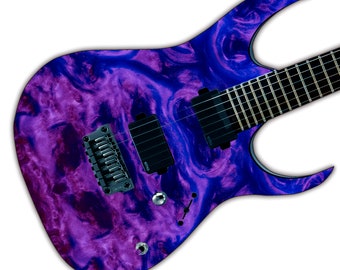 Guitar/Bass Skin Axe Wrap Re Skin Vinyl Wrap Decal Sticker Purple Galaxy GS120