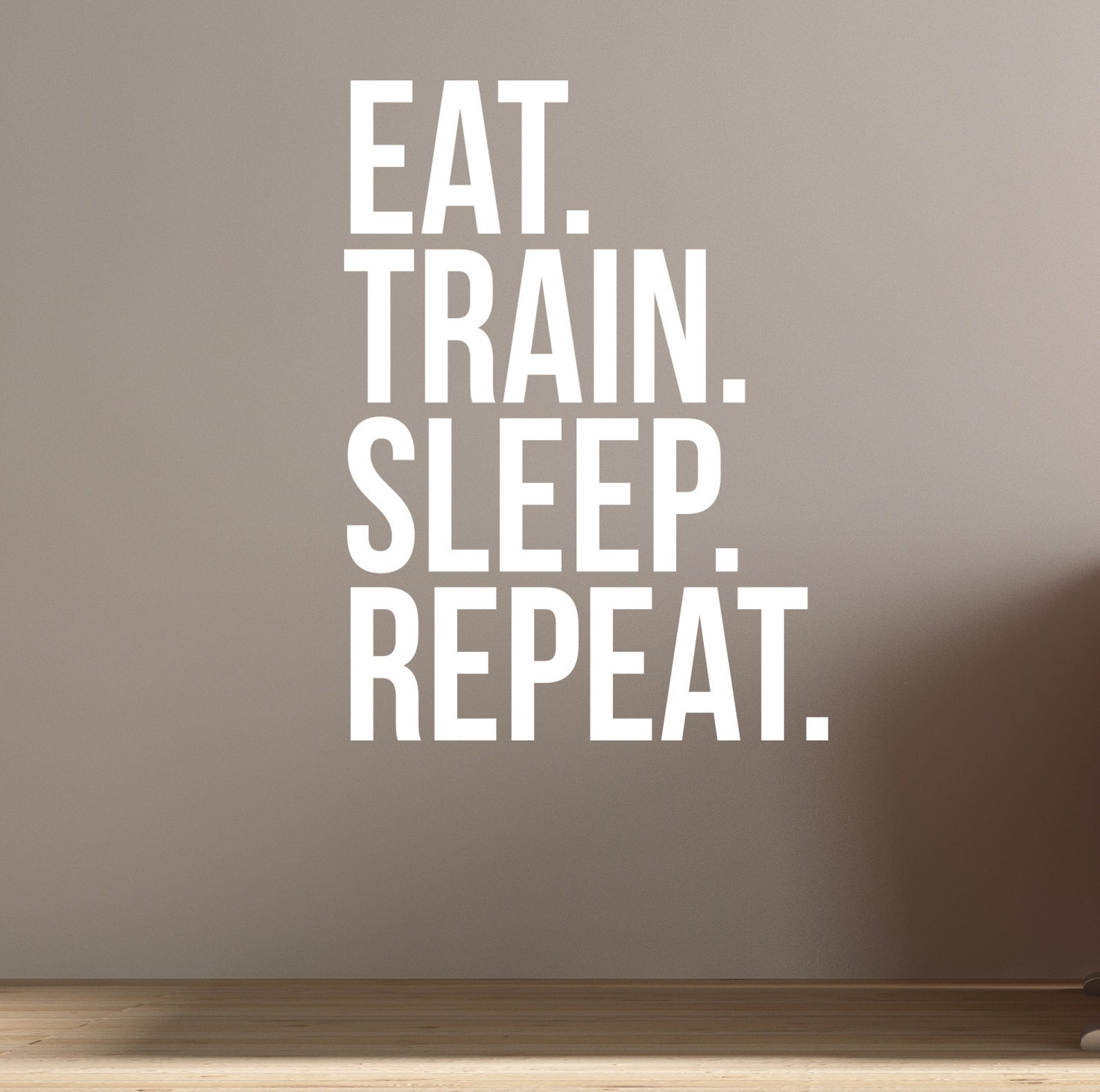 Eat Train Sleep Repeat Wall Fitness Decal Quote Gym Etsy Canada