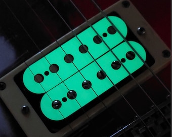 Luminous Guitar Pickup Inlay Decal Stickers. Glow in the Dark Vinyl