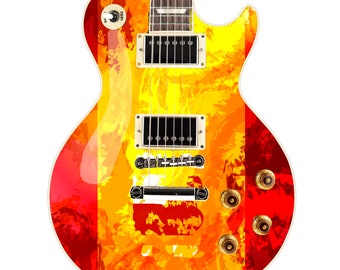 Guitar/Bass Spain Flag Laminated Skin Wrap Vinyl Decal Sticker. GS142