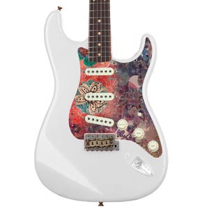 Guitar Custom PickGuard Sticker Skins. Customise your own existing Pickguard, Headstock, Tremolo Cover plate. 4 options, The Paisleys