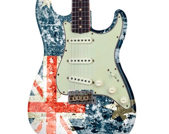 Guitar/Bass Australia Flag Laminated Skin Wrap Vinyl Decal Sticker. GS140