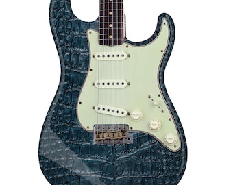 Guitar Skin Wraps The Black Mamba Laminated Airlease Vinyl Print for Guitars or Bass