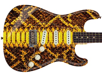 Guitar Skin Wraps The Viper Laminated Airlease Vinyl Print for Guitars or Bass