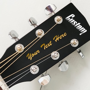 Custom Guitar Headstock Vintage Style Sticker Decals Colour options available