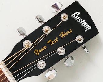 Custom Guitar Headstock Vintage Style Sticker Decals Colour options available