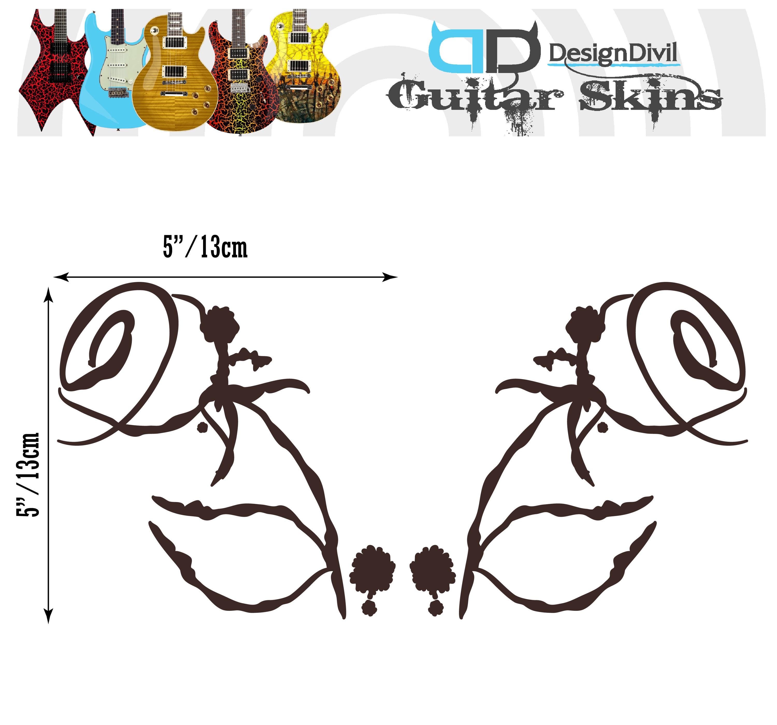 The Roses Custom Guitar Sticker Decals for Guitars, Basses & Musical ...