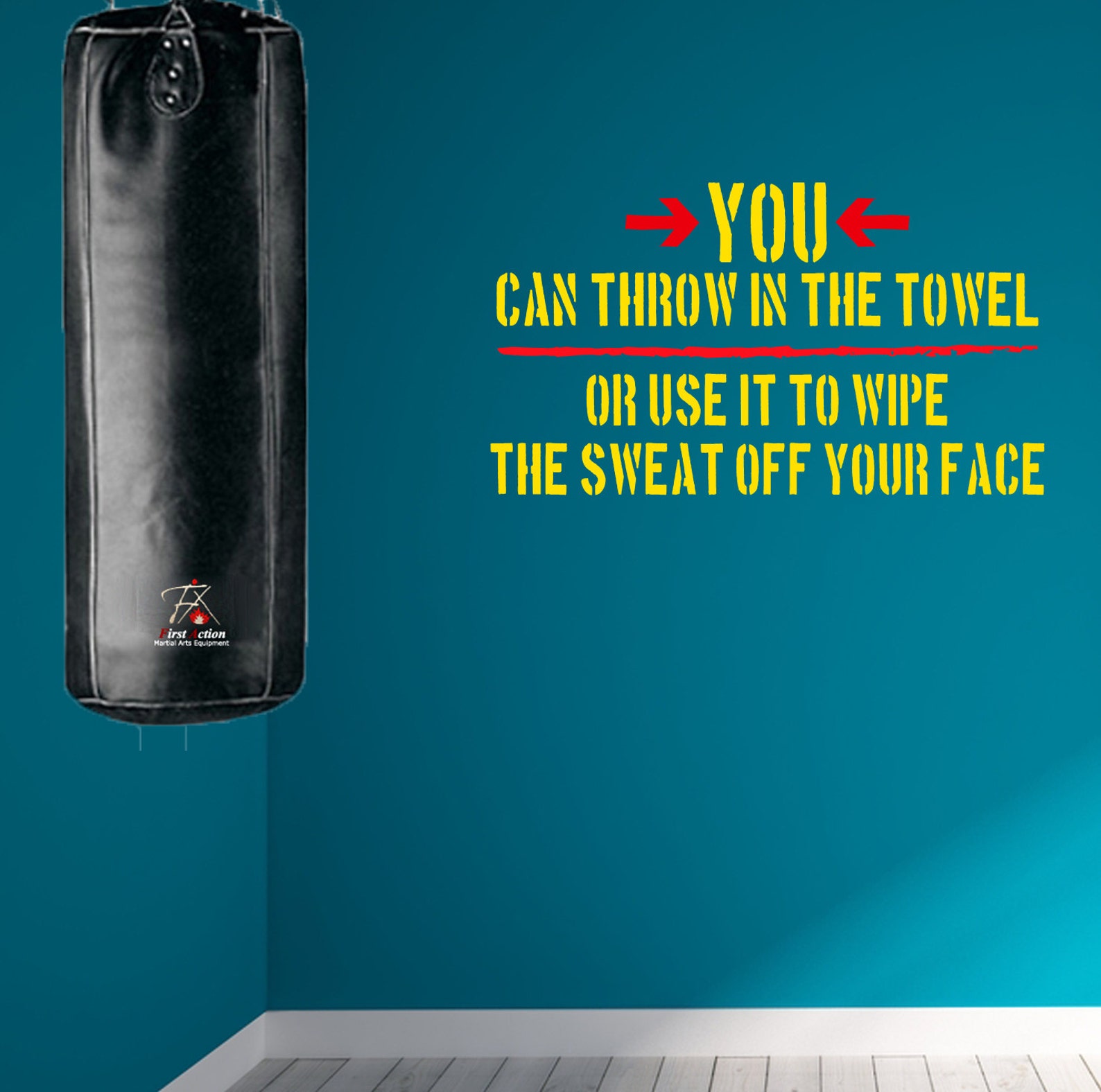 Throw in the Towel or .. Wall Fitness Decal Quote Gym Etsy