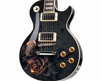 Ash Roses Guitar Skin Wrap, Laminated Vinyl Decal