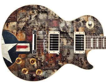 Rusty War Dog Guitar Skin Wrap – Laminated Vinyl Decal
