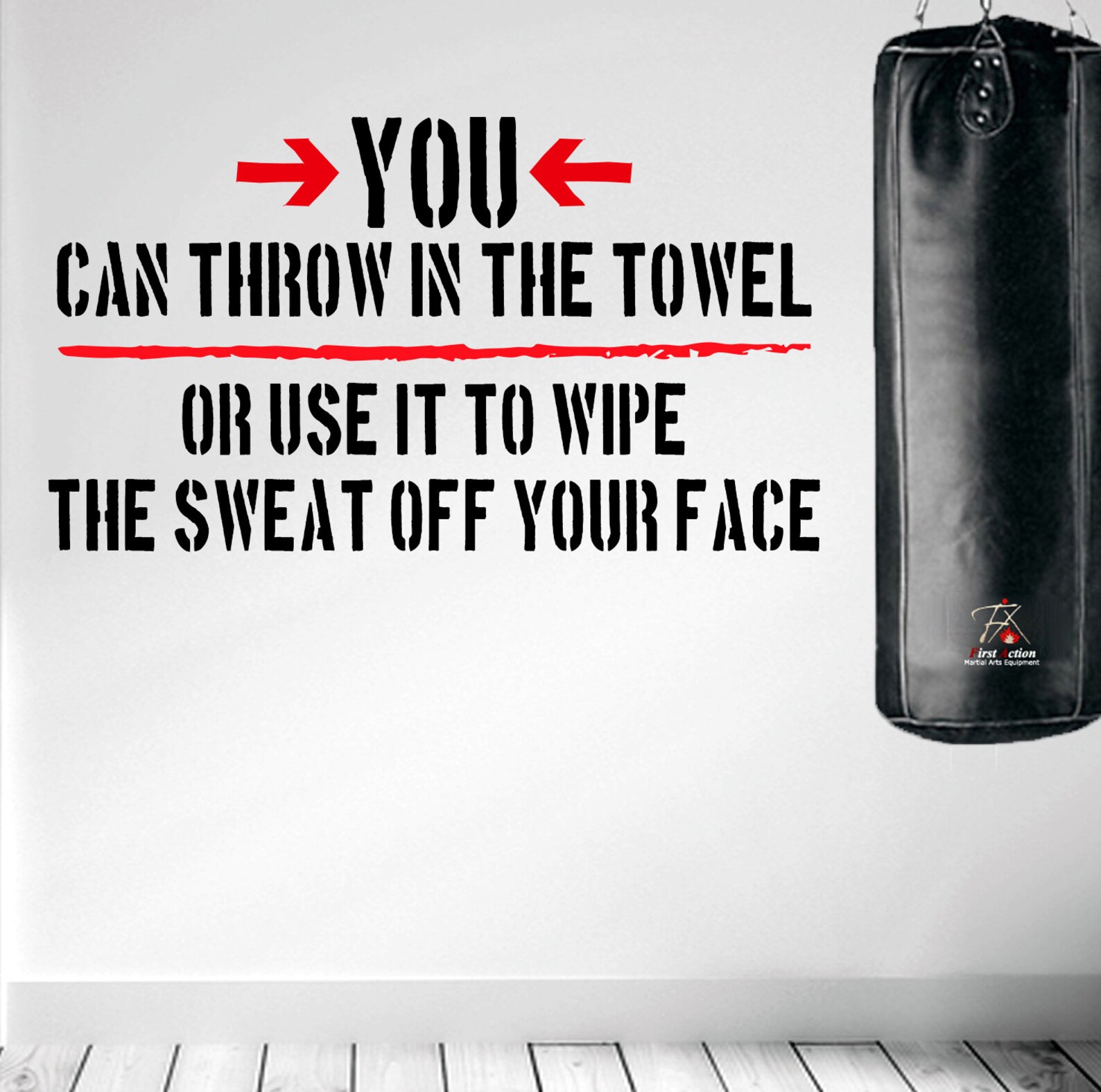Throw in the Towel or .. Wall Fitness Decal Quote Gym Etsy