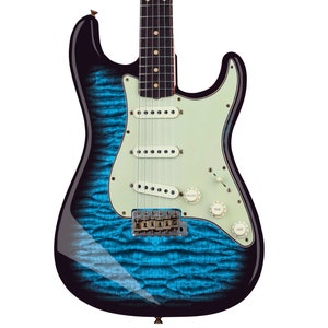 Guitar Customization Vinyl Wrap Decal Sticker Skins. The Azure Quilted Burst . 4  Body shape choices GS220
