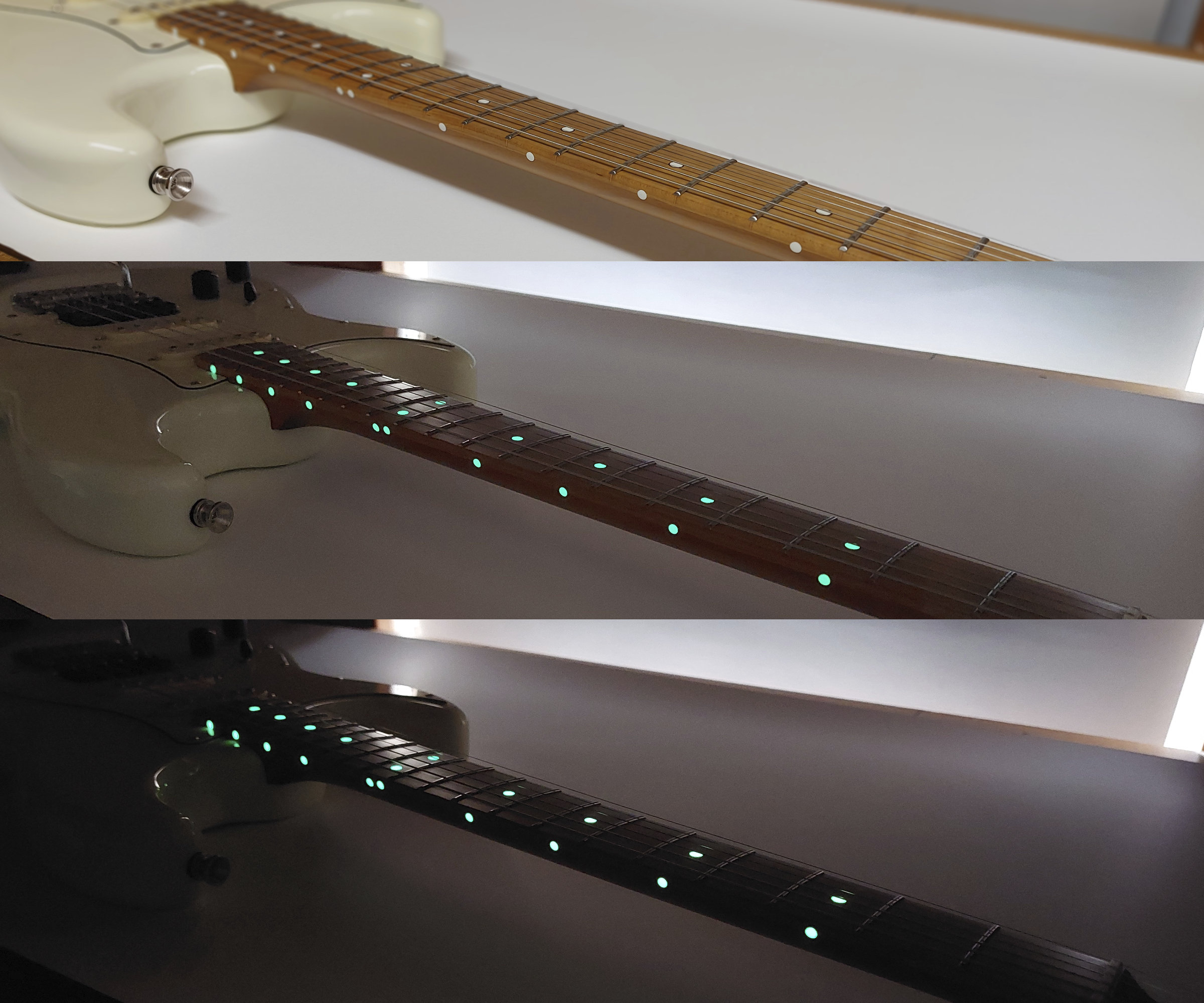 Luminous Vinyl Side Dots and Fret Markers Glow in the Dark