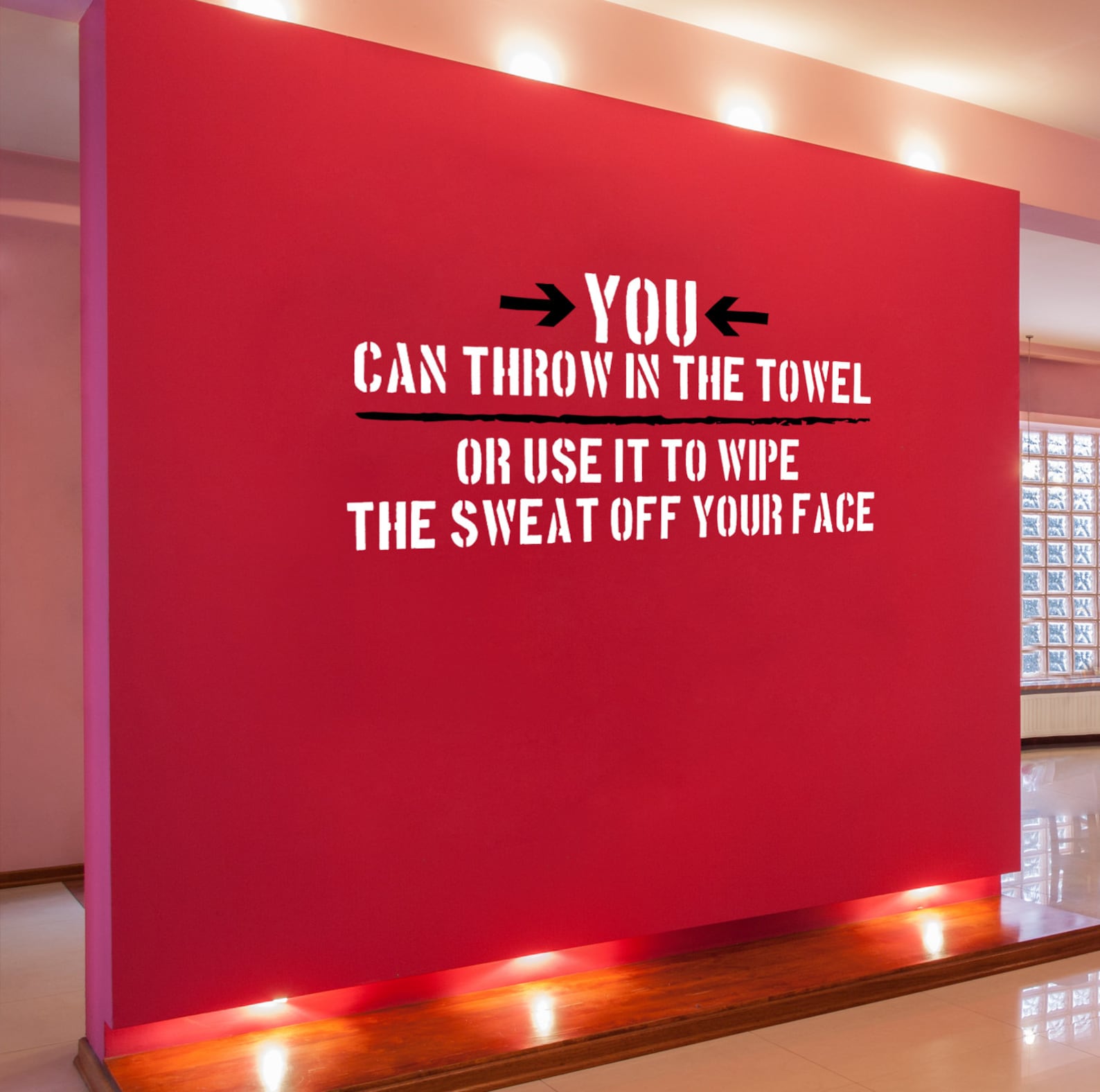 Throw in the Towel or .. Wall Fitness Decal Quote Gym Etsy