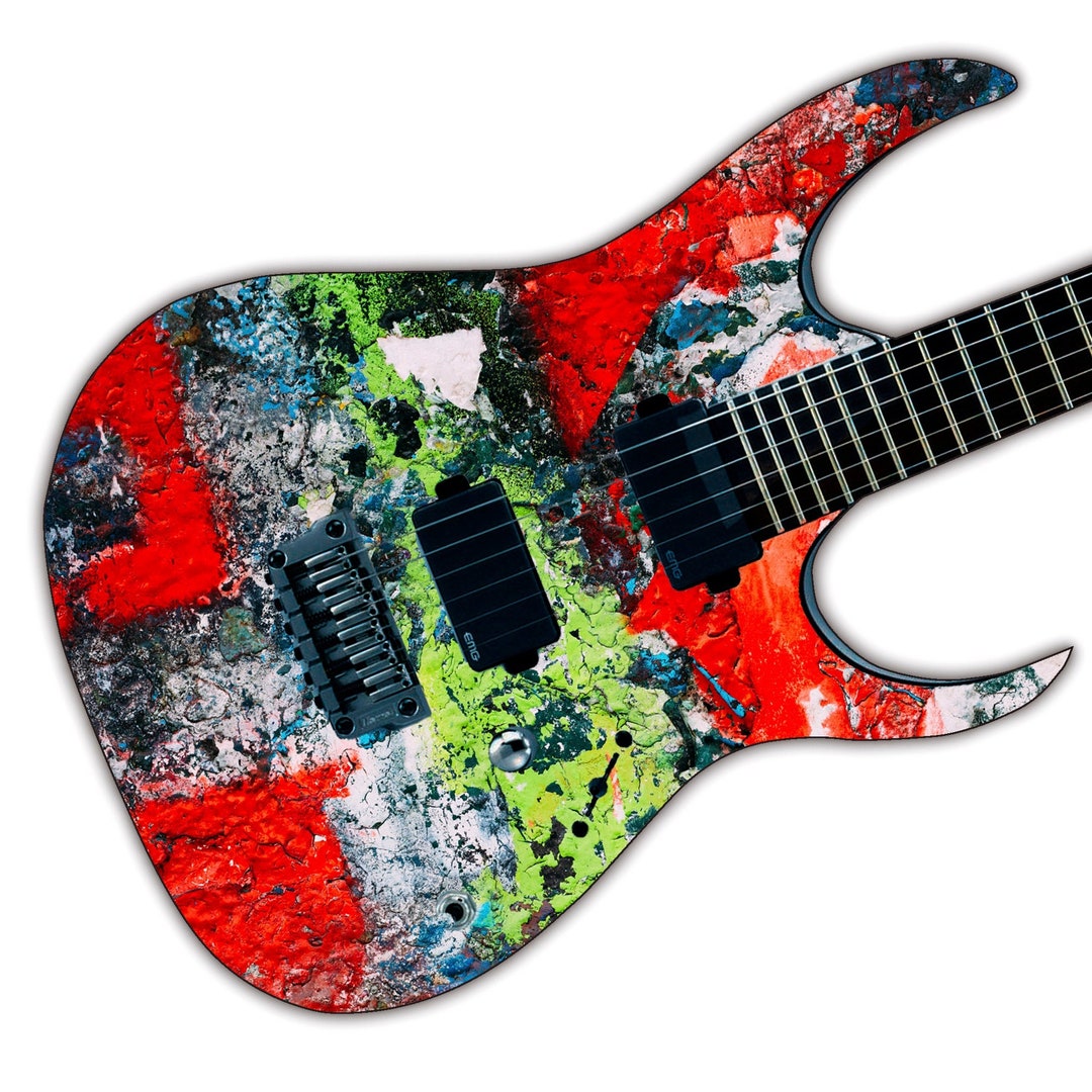 Guitar Skin Wrap. Laminated Vinyl Sticker Decals for Any Guitar. Graffiti Pop GS01 Etsy