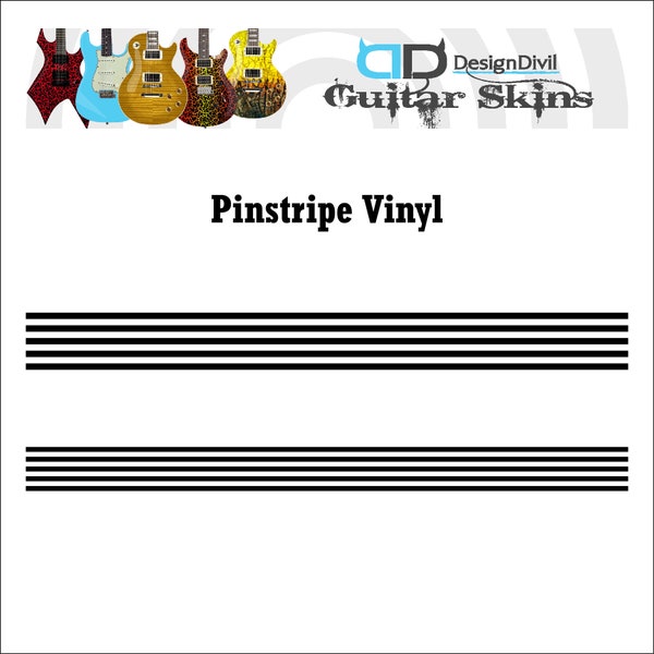 Pin Stripe Vinyl Peel n Stick Sticker Stripes for Guitars & Basses 8 Options