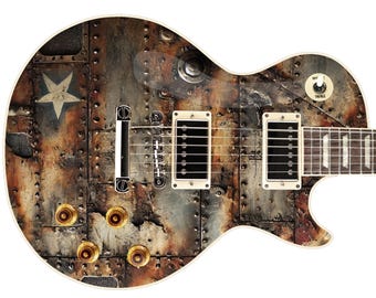 The Vintage War Rust Guitar Graphics Skin Wrap - Laminated Printed Vinyl Sticker Decal - Fits most Guitars and Basses.