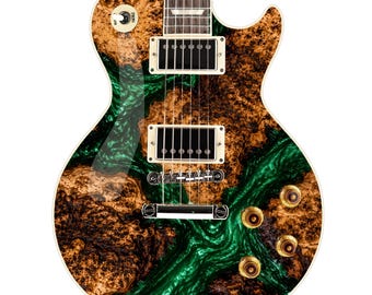 Guitar Vinyl Wrap Skins The Green River Burlwood Laminated Vinyl Print for Guitars or Bass