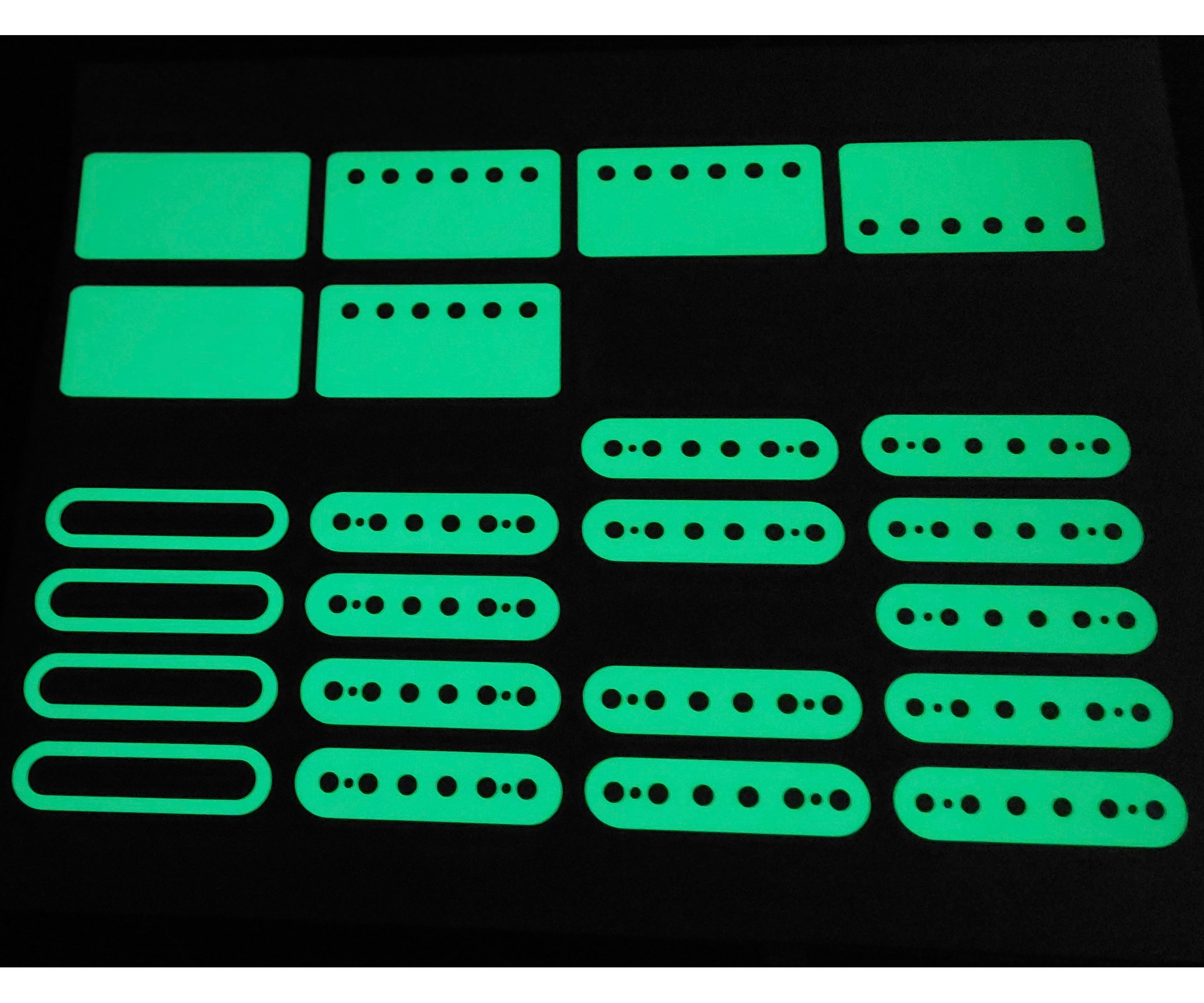 Luminous Guitar Pickup Inlay Decal Stickers. Glow in the Dark Vinyl - Etsy