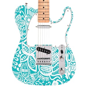 Guitar, Bass or Acoustic Skin Wrap Laminated Vinyl Decal Sticker The Sea Breeze GS65