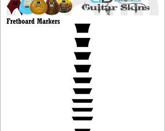 Customized Trapezoid Inlays Decal Stickers for Guitars & Basses 8 Colour Options.