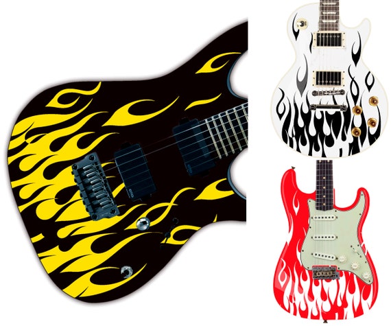 Real Fire Flame-Burning Inlay Stickers Decals Guitar Bass – Inlay Stickers  Jockomo