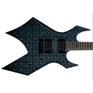 Guitar/Bass Skin Wrap Laminated Vinyl Sticker Decal Black Diamond Plate GS184